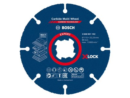 Bosch Diamantový rezací kotúč EXPERT Carbide Multi Wheel X-LOCK 115 x 22,23 mm (10ks) | ajtech.sk