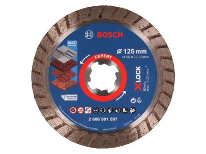 Bosch Diamantový rezací kotúč EXPERT MultiMaterial X-LOCK 125 × 22,23 × 2,4 × 12 mm | ajtech.sk
