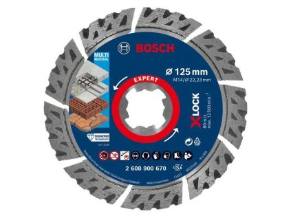 Bosch Diamantový rezací kotúč EXPERT MultiMaterial X-LOCK 125 × 22,23 × 2,4 ×12  mm | ajtech.sk