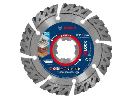 Bosch Diamantový rezací kotúč EXPERT MultiMaterial X-LOCK 115 × 22,23 × 2,4 ×12  mm | ajtech.sk