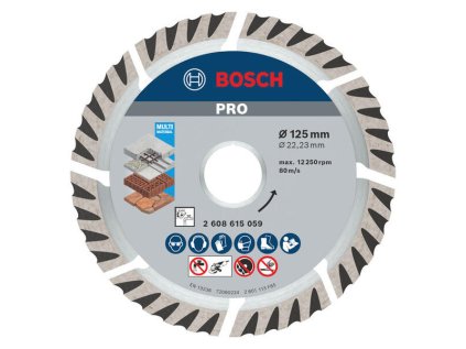 Bosch Diamantový rezací kotúč PRO Multi Material 125 x 22,23 x 2,0 mm | ajtech.sk