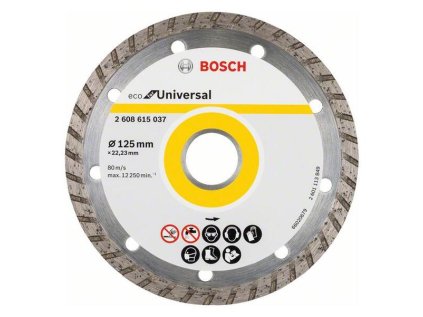 Bosch Diamantový rezací kotúč ECO for Universal Turbo 125 x 22,23 x 2,4 x 7 mm | ajtech.sk