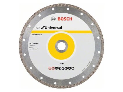 Bosch Diamantový rezací kotúč ECO for Universal Turbo 230 x 22,23 x 3,0 x 7 mm | ajtech.sk