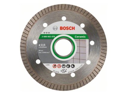 Bosch Diamantový rezací kotúč Best for Ceramic ExtraClean Turbo 115 x 22,23 x 1,4 x 7 mm | ajtech.sk