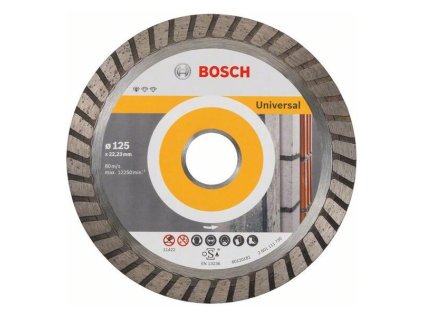 Bosch Diamantový rezací kotúč Standard for Universal Turbo 125 x 22,23 x 2 x 10 mm | ajtech.sk