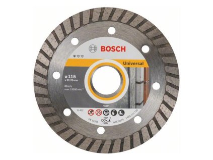 Bosch Diamantový rezací kotúč Standard for Universal Turbo 115 x 22,23 x 2 x 10 mm | ajtech.sk