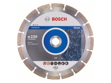 Bosch Diamantový rezací kotúč Standard for Stone 230 x 22,23 x 2,3 x 10 mm | ajtech.sk