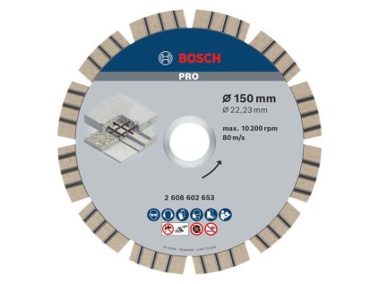 Bosch Diamantový rezací kotúč Best for Concrete 150 x 22,23 x 2,4 x 12 mm 1ks | ajtech.sk
