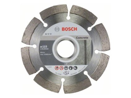 Bosch Diamantový rezací kotúč Standard for Concrete 115 x 22,23 x 1,6 x 10 mm (10ks) | ajtech.sk