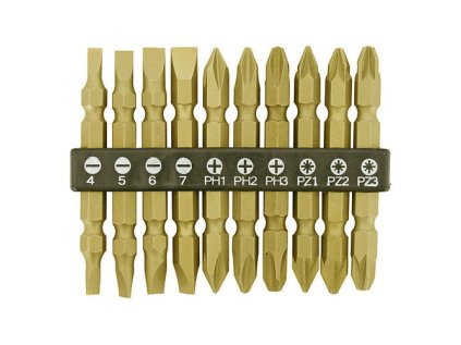 Sada bitov YF40020, 10 dielna, Bit 65 mm, CrV, G | ajtech.sk