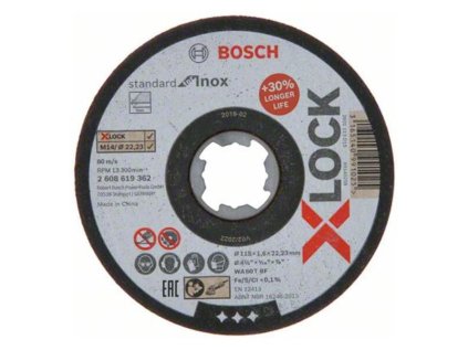 Bosch rezný kotúč rovný Standard for INOX WA 60 T BF, 115 x 22,23 x 1,6 mm | ajtech.sk