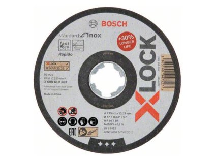 Bosch rezný kotúč rovný Standard for INOX WA 60 T BF, 125 x 22,23 x 1 mm | ajtech.sk