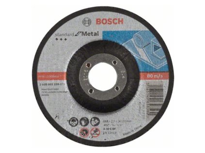 Bosch rezný kotúč prelis Standard for Metal A 30 S BF, 115 x 22,23 x 2,5 mm | ajtech.sk