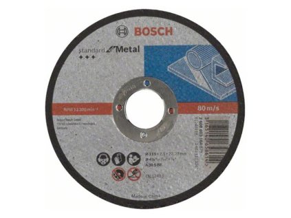 Bosch rezný kotúč rovný Standard for Metal A 30 S BF, 115 x 22,23 x 2,5 mm | ajtech.sk