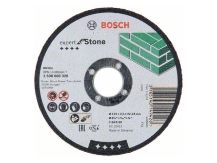 Bosch rezný kotúč rovný EXPERT for Stone C 24 R BF, 115 x 22,23 x 2,5 mm | ajtech.sk
