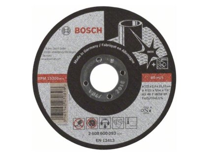 Bosch rezný kotúč rovný EXPERT for INOX AS 46 T INOX BF, 115 x 22,23 x 2 mm | ajtech.sk