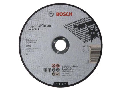 Bosch rezný kotúč rovný EXPERT for INOX AS 46 T INOX BF, 180 x 22,23 x 2 mm | ajtech.sk