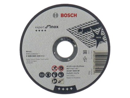 Bosch rezný kotúč rovný EXPERT for INOX AS 46 T INOX BF, 125 x 22,23 x 1,6 mm | ajtech.sk