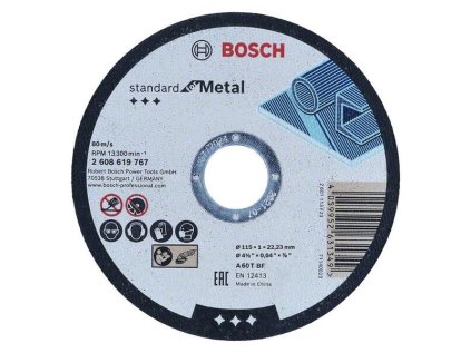 Bosch Rovný rezací kotúč Standard for Metal, 115 x 22,23 x 1,0 mm | ajtech.sk