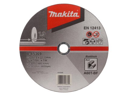 Makita rezný kotúč na hliník 230 x 22,23 x 1,9 mm, 1ks, B-45369 | ajtech.sk