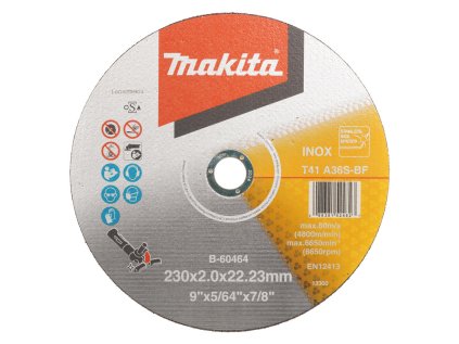 Makita rezný kotúč na nehrdzavejúcu oceľ 230 x 22,23 x 2 mm, 1ks, B-60464 | ajtech.sk