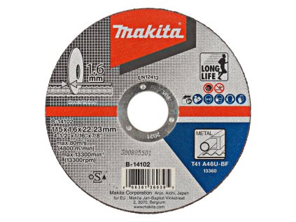 Makita rezný kotúč na kameň 115 x 22,23 x 1,6 mm, 1ks, B-14102 | ajtech.sk