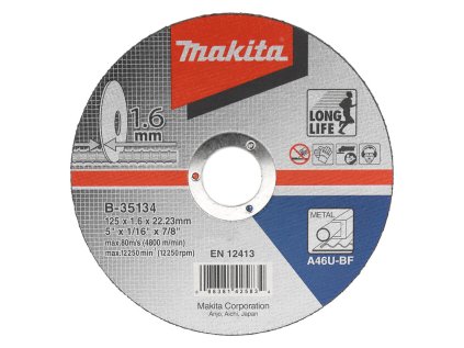 Makita rezný kotúč na kameň 125 x 22,23 x 1,6 mm, 1ks, B-35134 | ajtech.sk