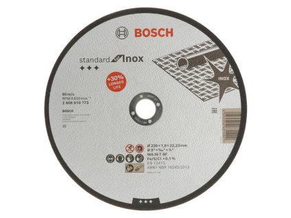 Bosch Rovný rezací kotúč Standard for Inox 230 x 1,9 x 22,23 mm | ajtech.sk