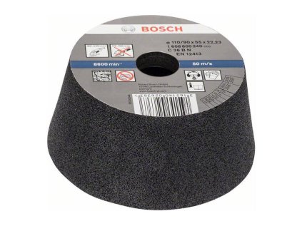Bosch Brúsny kotúč konický-na kameň a betón D 90 /100mm x 55mm P36 | ajtech.sk