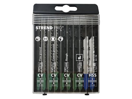 STREND PRO, Listy do priamočiarej píly, sada, mix, bal. 10 ks | ajtech.sk