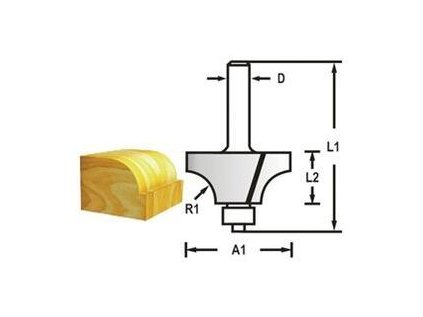 Makita Profilová vodiaca frézka s ložiskom Priemer 28.6 mm stopka 8 mm, D-48533 | ajtech.sk