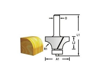 Makita Profilová vodiaca frézka s ložiskom Priemer 50.8 mm stopka 12 mm, D-48424 | ajtech.sk