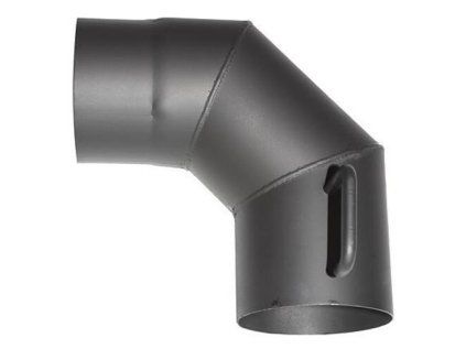 Koleno dymovodu 90° / 120 / 1,5 mm, s klapkou | extratech.sk