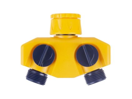 STREND PRO DY8003, 3/4", 2-way rozbočovač na záhradnú hadicu s ventilmi | ajtech.sk