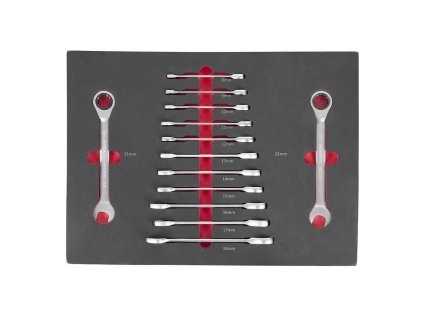 Strend Pro Zásuvka S239, 13 dielna, račňové očko-vidlicové kľúče | ajtech.sk