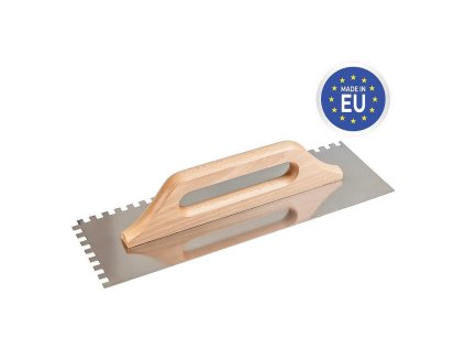 Strend Pro Premium, Hladítko rovné s dreven. rúčkou, nerez, 480x130 mm, e8 mm | ajtech.sk