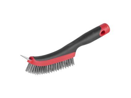 Drôtená kefa Strend Pro 4-radová so škrabkou | extratech