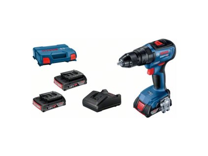 Bosch Set GSB 18V-50 3× GBA 2.0Ah GAL 18V-20, v kufri L-Case 06019H5121 | ajtech.sk