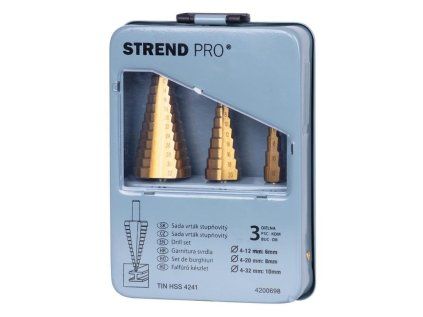 STREND PRO 4200698 Sada stupňovitých vrtákov do kovu SS421 | extratech.sk