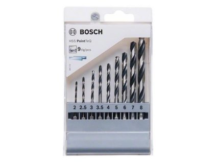 Bosch Vrtáky do kovu HSS PointTeQ HEX stopka šesťhran súprava 9-dielna 2607002826 | ajtech.sk