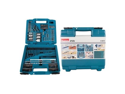 Makita 212-dielna sada vrtákov, bitov a nástrčkových kľúčov, E-06270 | ajtech.sk