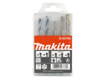Makita 5-dielna sada vrtákov do kovu a dreva so šesťhrannou stopkou, D-20769 | ajtech.sk