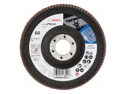 Bosch Lamelový brúsny kotúč X571 Best for Metal 125 mm, K60 | ajtech.sk