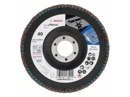 Bosch Lamelový brúsny kotúč X571 Best for Metal 125 mm, K40 | ajtech.sk