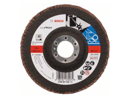 Bosch Lamelový brúsny kotúč X571 Best for Metal 125 mm, K40 | ajtech.sk