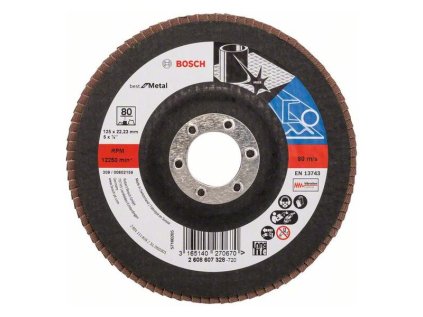 Bosch Lamelový brúsny kotúč X571 Best for Metal 125 mm, K80 | ajtech.sk