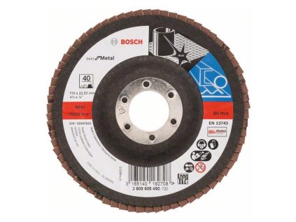 Bosch Lamelový brúsny kotúč X571, Best for Metal 115 mm, K40 | ajtech.sk