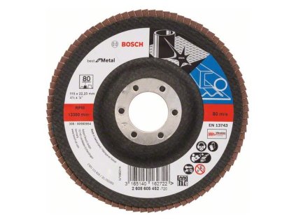 Bosch Lamelový brúsny kotúč X571, Best for Metal 115 mm, K80 | ajtech.sk