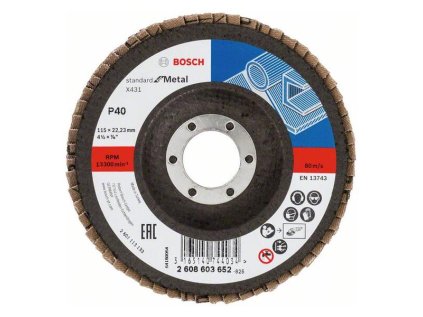 Bosch Lamelový brúsny kotúč X431, Standard for Metal 115 mm, K40 | ajtech.sk