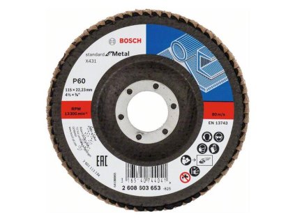 Bosch Lamelový brúsny kotúč X431, Standard for Metal 115 mm, K60 | ajtech.sk